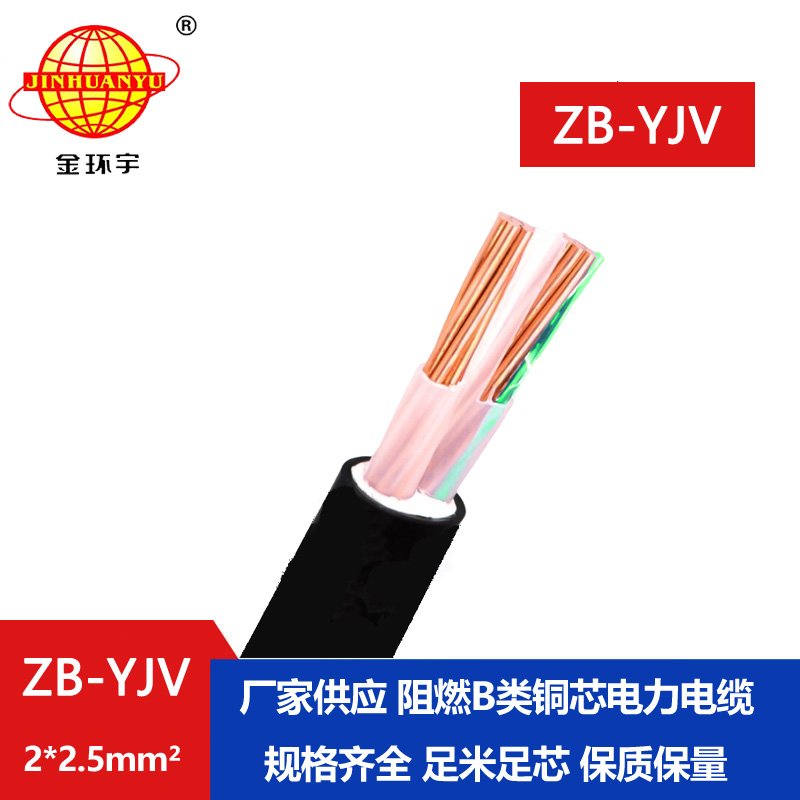 金環(huán)宇電纜 yjv電纜 ZB-YJV 2x2.5平方 深圳供應(yīng)yjv阻燃電纜