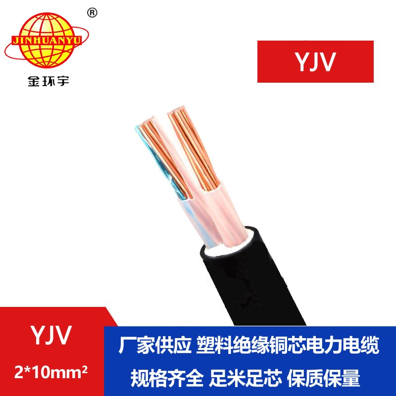 金環(huán)宇電線電纜 yjv交聯(lián)電力電纜廠家YJV 2X10平方 yjv電纜