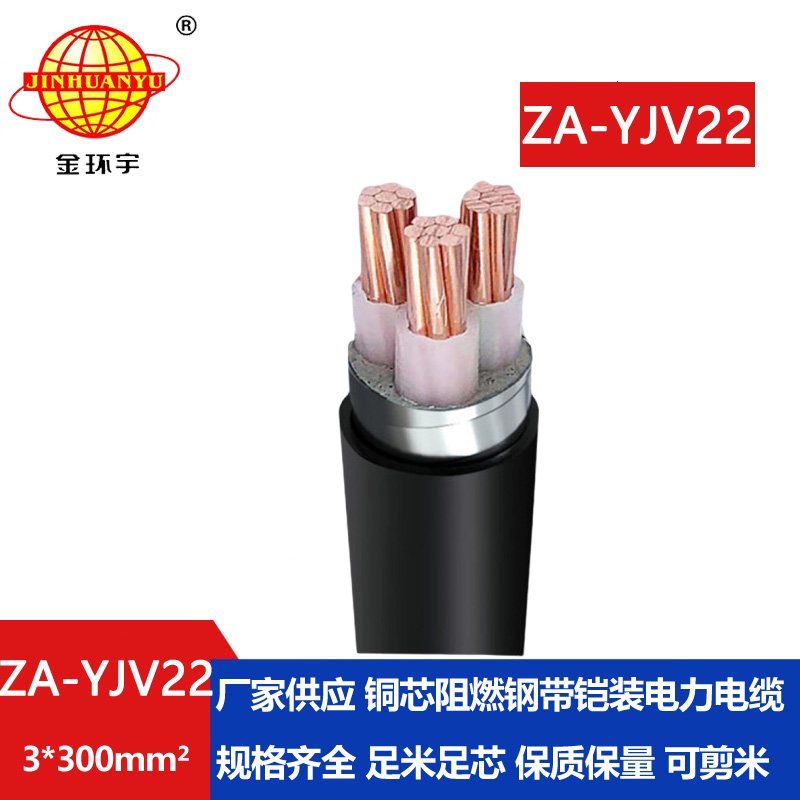 金環(huán)宇電纜 鎧裝地埋銅芯電纜 阻燃yjv22電纜 ZA-YJV22-3X300平方