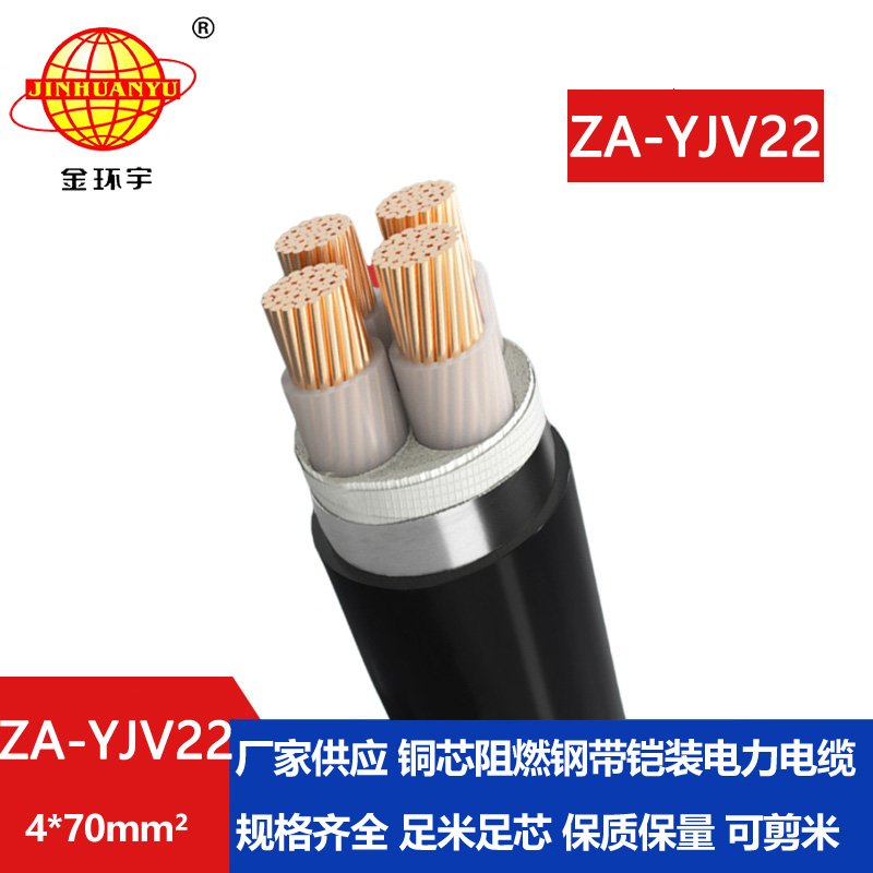 金環(huán)宇電纜 阻燃電纜鋼帶鎧裝 ZA-YJV22-4x70平方 四