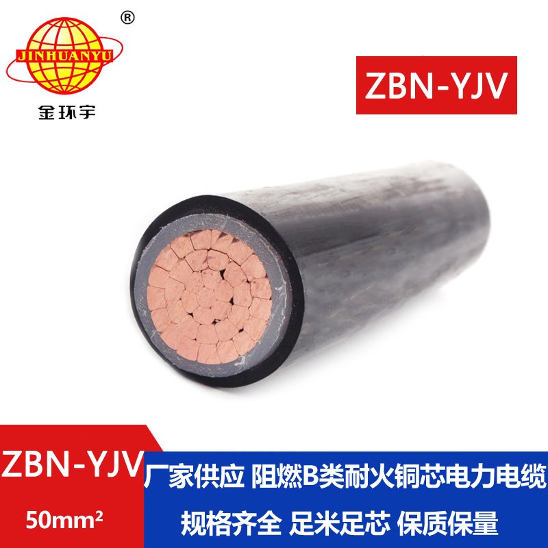 金環(huán)宇電線電纜 阻燃耐火yjv電纜 ZBN-YJV 1X50平方